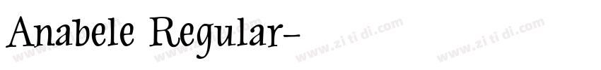 Anabele Regular字体转换